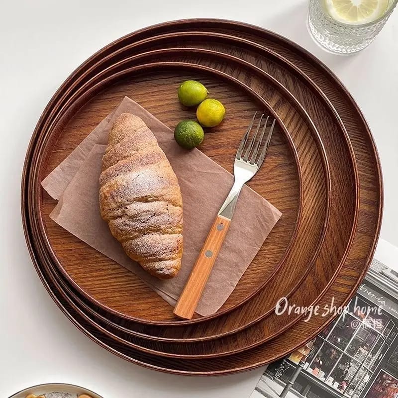 Bandeja Redonda Servir y Decorar. Ideal para café, desayuno