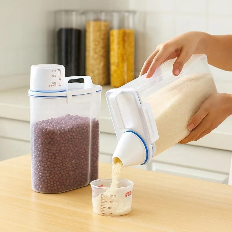 Contenedor tupper  hermético multifuncional a prueba de humedad para granos, arroz y alimento