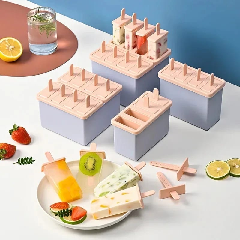 Cubetera molde de helado palito en barra reutilizable libre de BPA