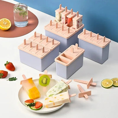 Cubetera molde de helado palito en barra reutilizable libre de BPA