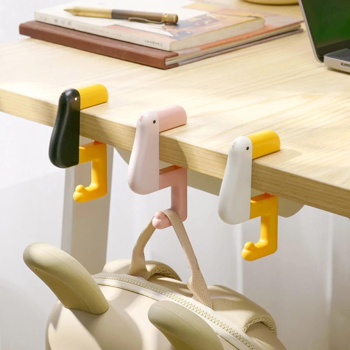 Gancho Portátil Tucan Pensante para Mesa, Cartera, Bolso o Pared