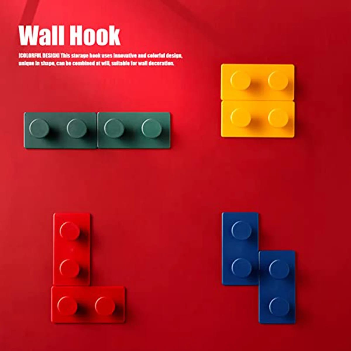 Set de 4 Ganchos de Pared Adhesivos para Colgar. Perchero