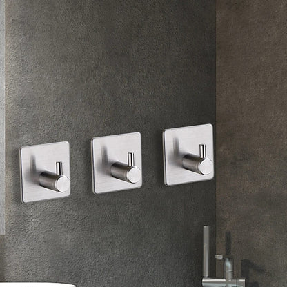 Perchero de Pared Autoadhesivo Acero Inoxidable. Ganchos