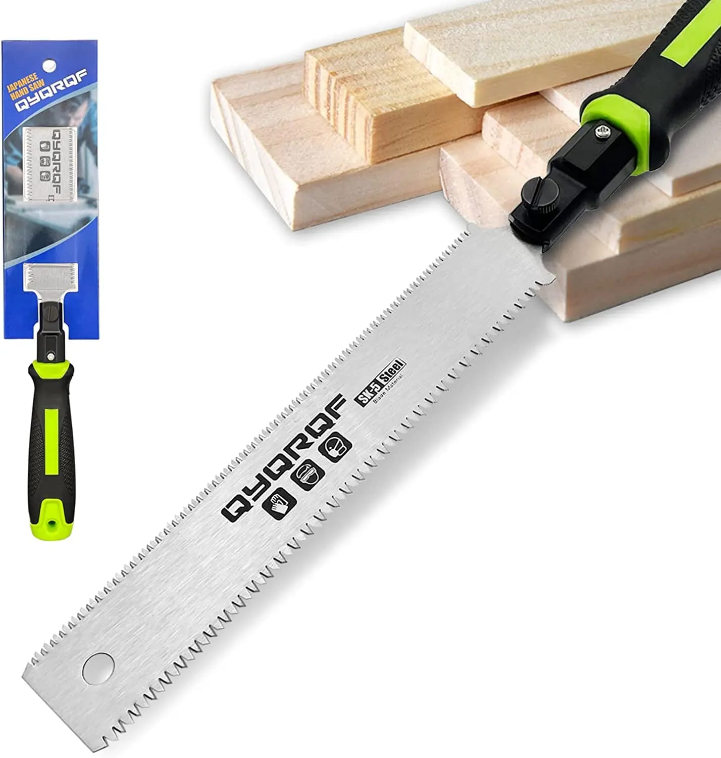 Serrucho de mano de 7 pulgadas para carpintería, corte al ras y doble filo.