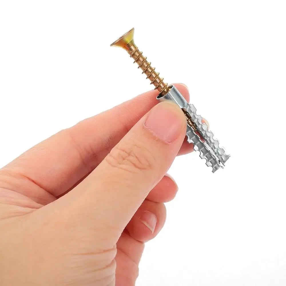 Tornillos + taco autoperforantes de expansión metálicos dentados