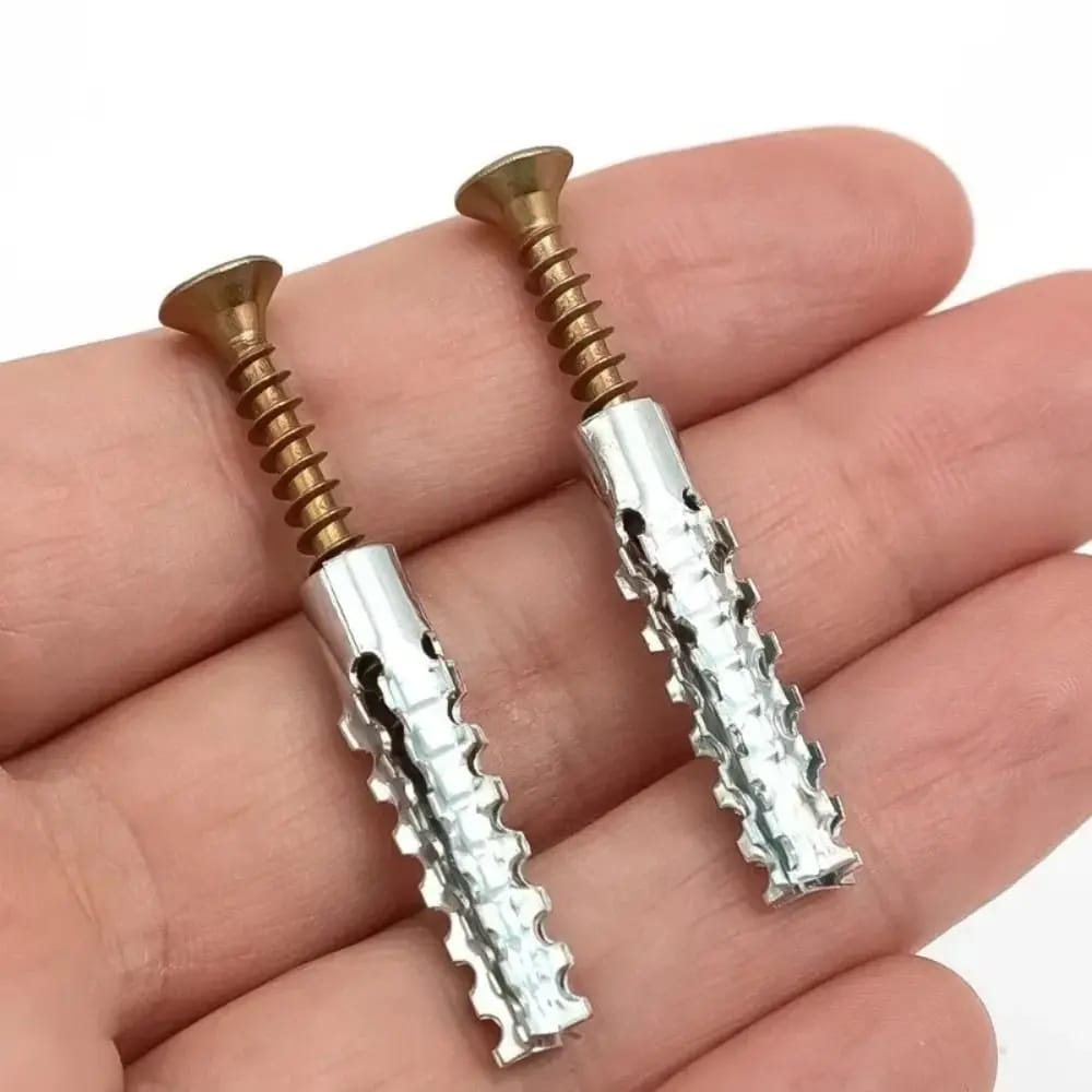 Tornillos + taco autoperforantes de expansión metálicos dentados
