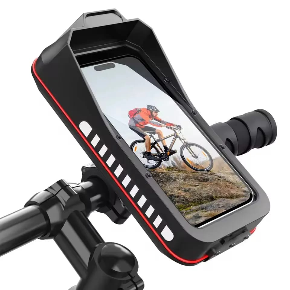 Soporte Universal Impermeable para Celular de Moto y Bici (4.7-7.0 pulgadas) con Bloqueo Rápido para Manubrio.