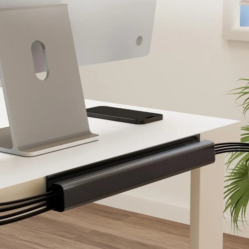Organizador de Cables Bajo Escritorio 40cm Autoadhesivo - Canaleta para Gestión de Cables en Hogar y Oficina