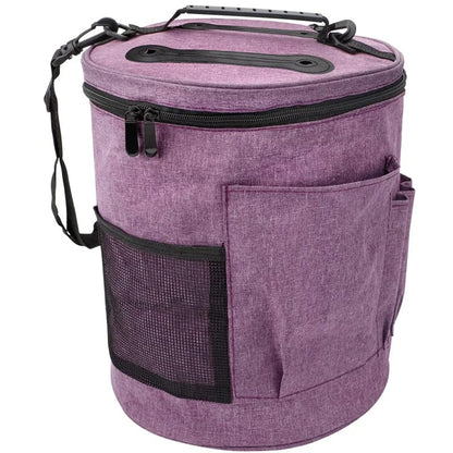 Bolso Organizador Portátil de Gran Capacidad para Herramientas de Tejido, Lana y Crochet. Con Bolsillo Frontal para Agujas y Ganchillos.
