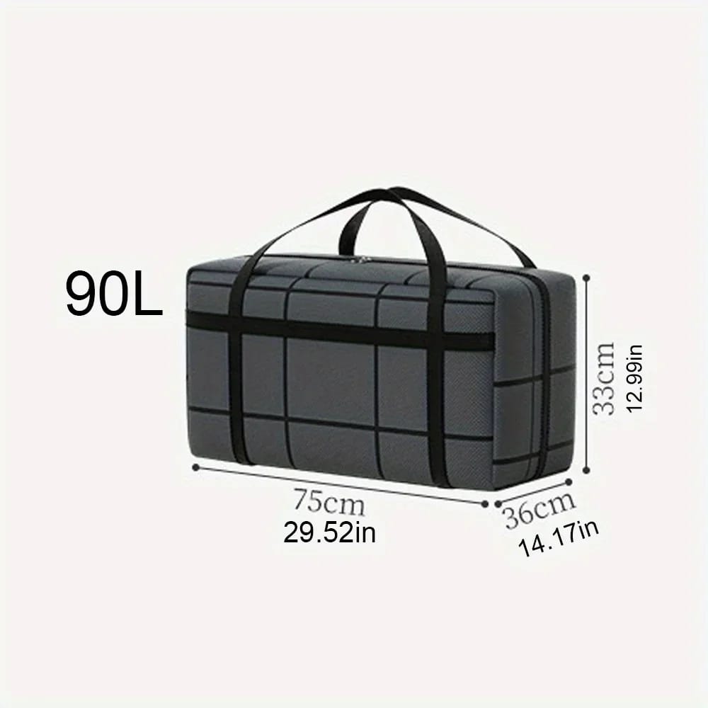 Bolso grande de lona reforzado 40L para mudanzas y viajes. Con correas de mochila, asas resistentes y cierres. Ideal para ahorrar espacio y organizar.