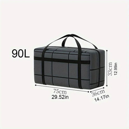 Bolso grande de lona reforzado 40L para mudanzas y viajes. Con correas de mochila, asas resistentes y cierres. Ideal para ahorrar espacio y organizar.