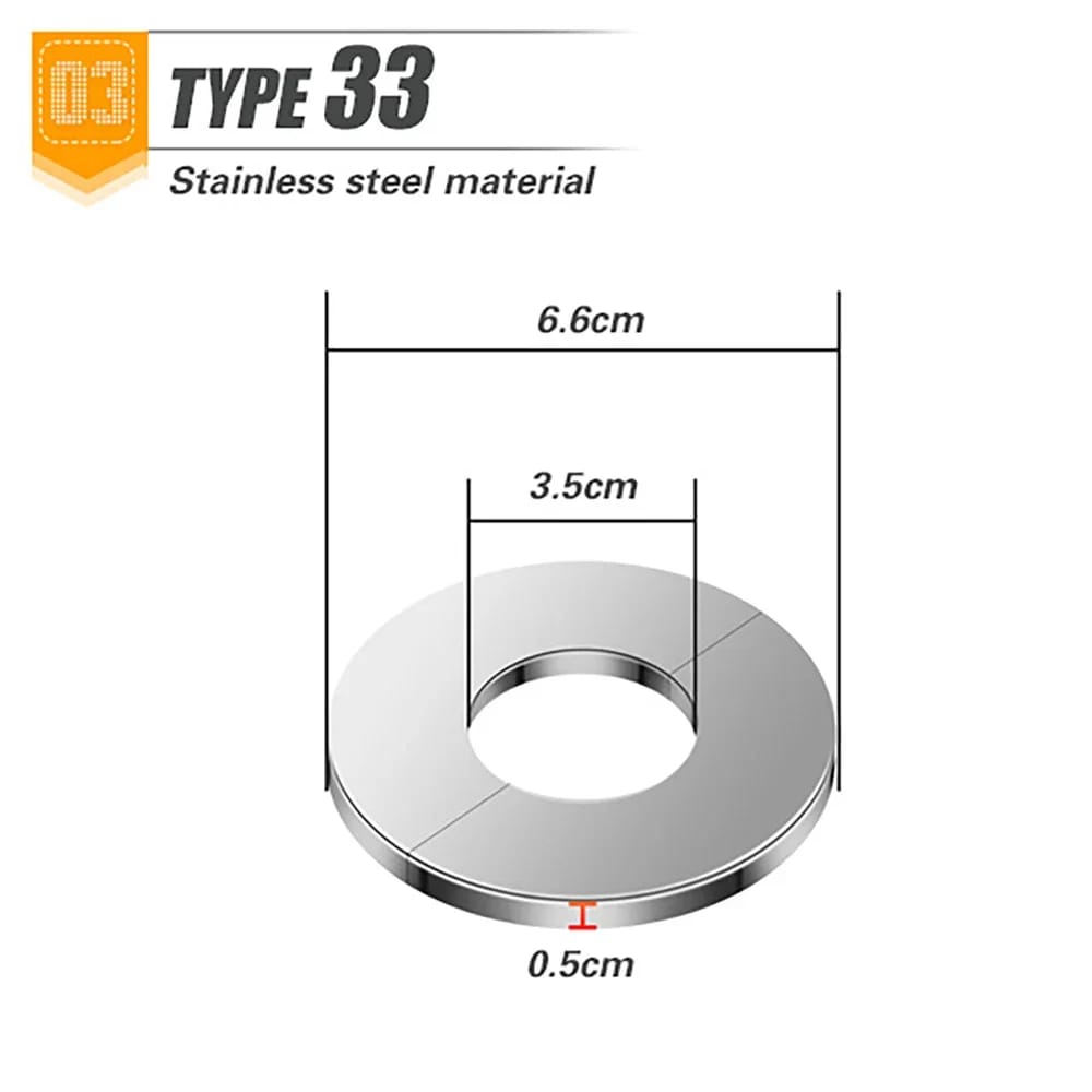 Tapa decorativa autoadhesiva de acero inoxidable para grifo, ducha o caño. Acabado cromado. Accesorio de pared para baño y cocina.