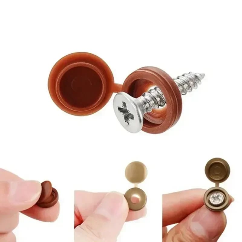Tapas protectoras de plástico para tornillos Phillips y cruz, decorativas