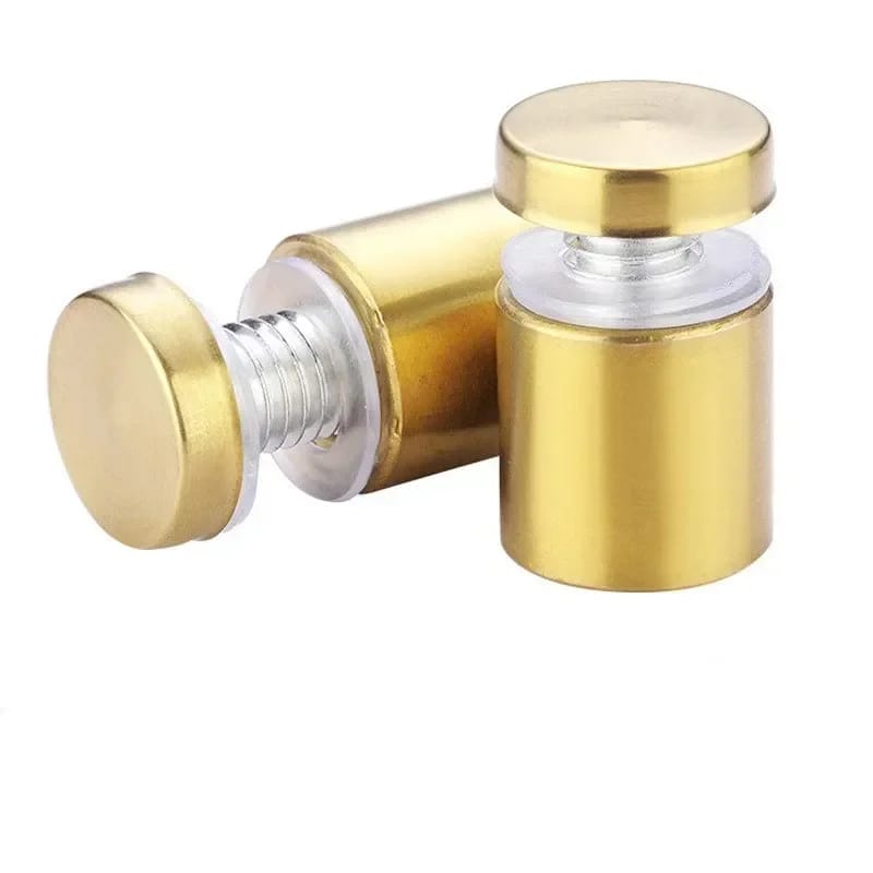 Tornillos decorativos de acero inoxidable negro, clavos dorados cepillados acrílicos. Ideales para fijación de vidrio, espejos y paneles publicitarios personalizados.
