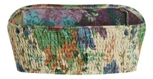 Conjunto dama Floral Chic short tiradores  y strapless