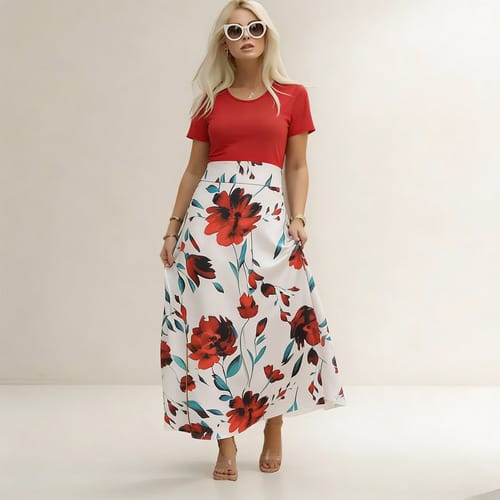 Maxivestido de algodón