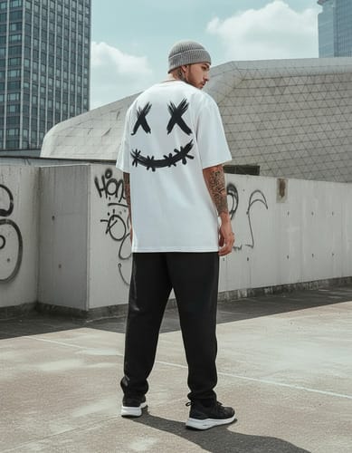 Remera Hombre MC oversize smile