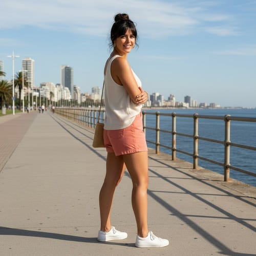 Short dama jean puntilla