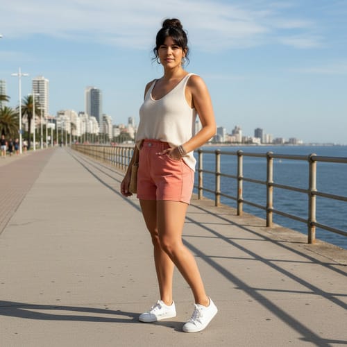 Short Jean Casual tiro alto ideal  Verano