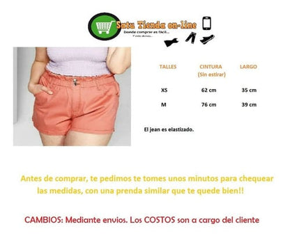Short Jean Casual tiro alto ideal  Verano