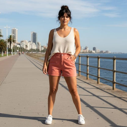 Short dama jean puntilla