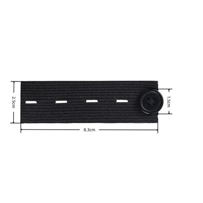 Extensor de Cintura SM Elástico Ajustable Maternidad Negro