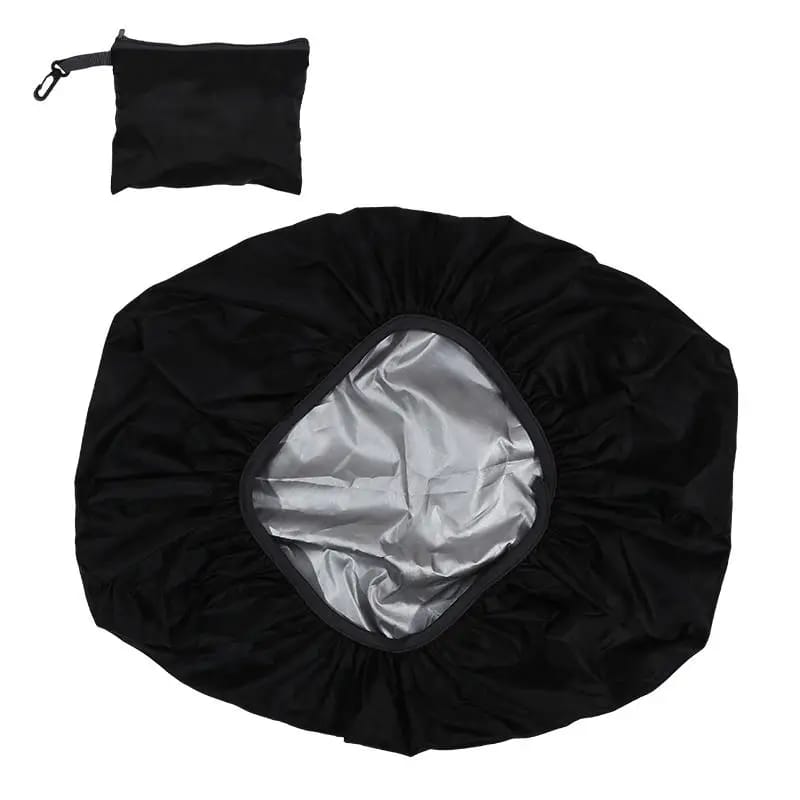 Cubre Mochila Impermeable de Nylon Negro 35L para Mochilas de Ciclismo, Senderismo y Escalada.