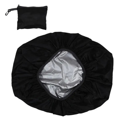 Cubre Mochila Impermeable de Nylon Negro 35L para Mochilas de Ciclismo, Senderismo y Escalada.