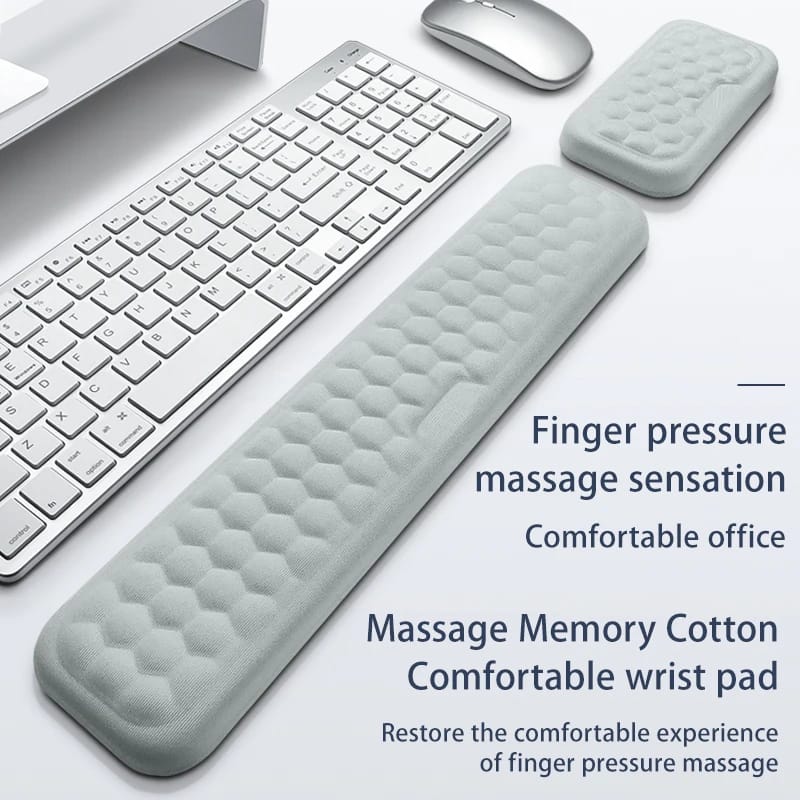 Reposamuñecas Ergonómico Memory Foam | Kit Teclado y Ratón