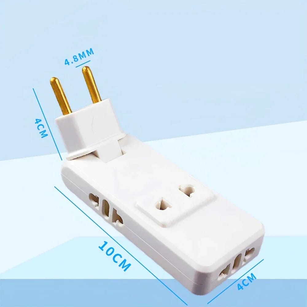 Adaptador Enchufe EU 4 en 1 | Toma Giratoria 180° de Viaje