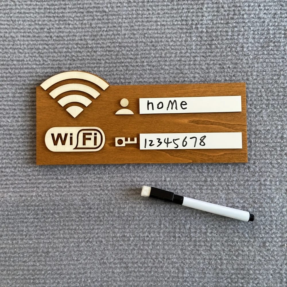 Letrero de Madera Wifi Vintage | Decoración de Pared Casa
