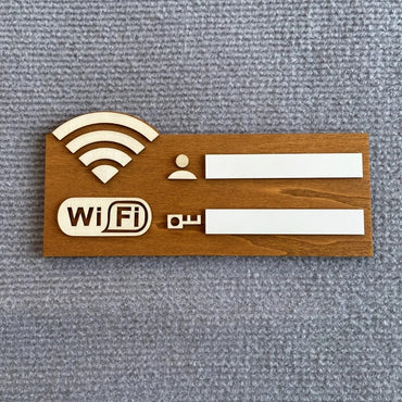Letrero de Madera Wifi Vintage | Decoración de Pared Casa