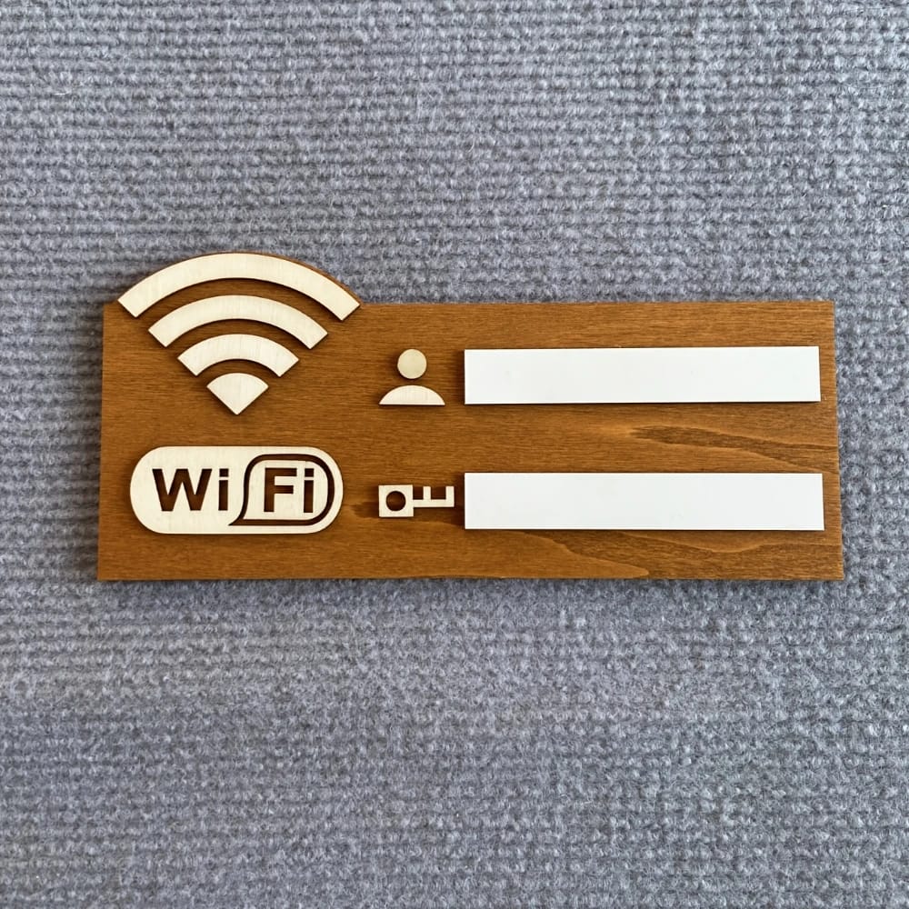 Letrero de Madera Wifi Vintage | Decoración de Pared Casa