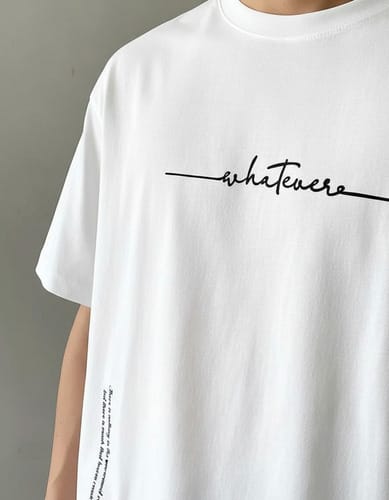 Remera de Hombre de Verano 100% Algodón, Moda Casual Deportiva, Holgada Talles Grandes, Estampado de Letras Simple, Manga Corta, Cuello Redondo.