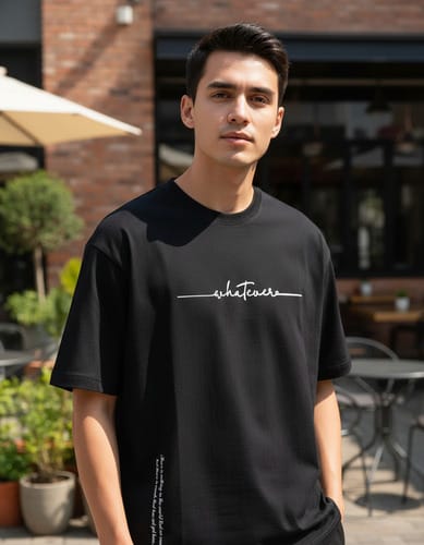Remera de Hombre Moda Casual Holgada Letras Simple