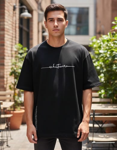 Remera de Hombre Moda Casual Holgada Letras Simple