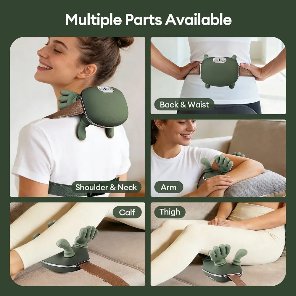 Masajeador biónico 4D de cuello y hombros, inalámbrico para cervicales y trapecios. Con tecnología de amasado y motor sin escobillas.