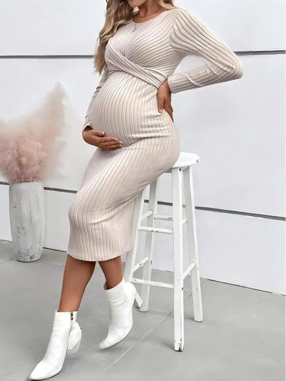 Vestido de manga larga maternal