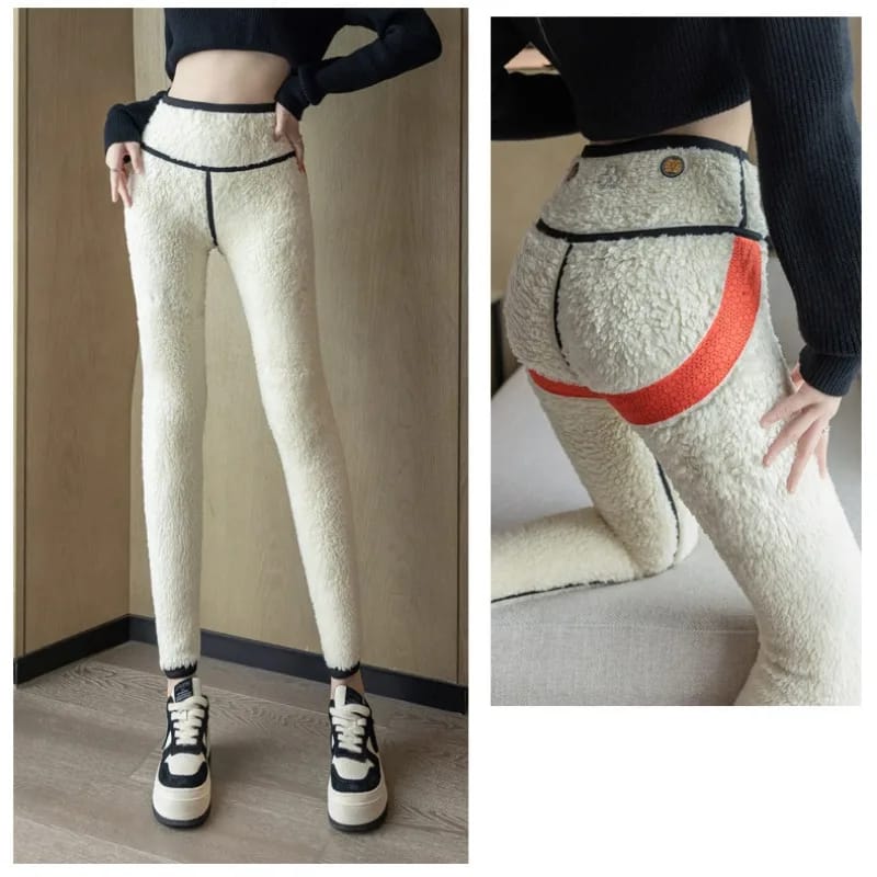 Calzas Afelpadas Térmicas Gruesas Mujer Talles Grandes Reversible