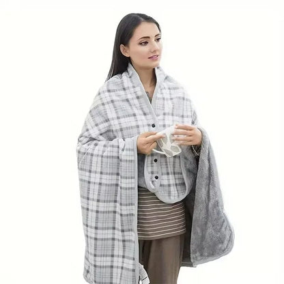 Manta Chal de Franela Wearable para Oficina y Uso Casual. Ideal para Abrigo y Comodidad con Estilo.