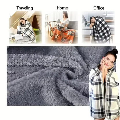 Manta Chal de Franela Wearable para Oficina y Uso Casual. Ideal para Abrigo y Comodidad con Estilo.