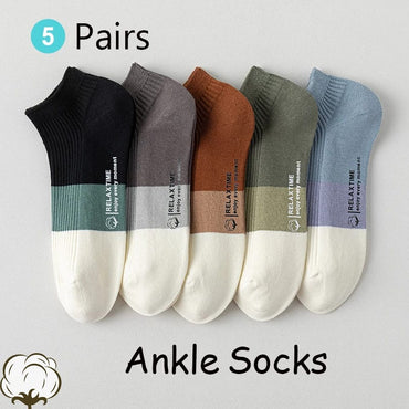 Pack 5 Pares Medias Invisibles Tobilleras Algodon Unisex