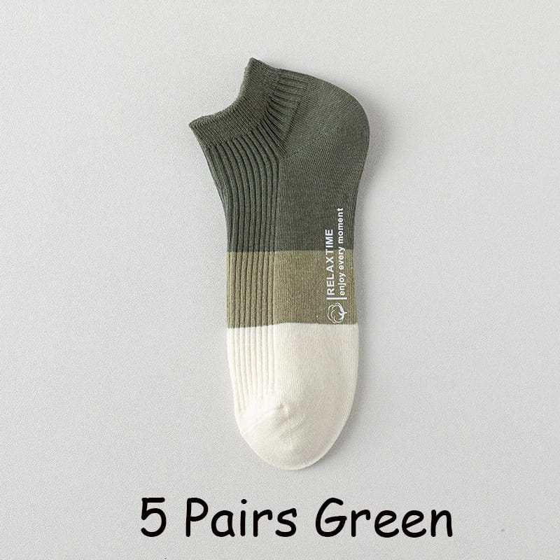 Pack 5 Pares Medias Invisibles Tobilleras Algodon Unisex