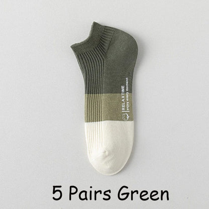 Pack 5 Pares Medias Invisibles Tobilleras Algodon Unisex