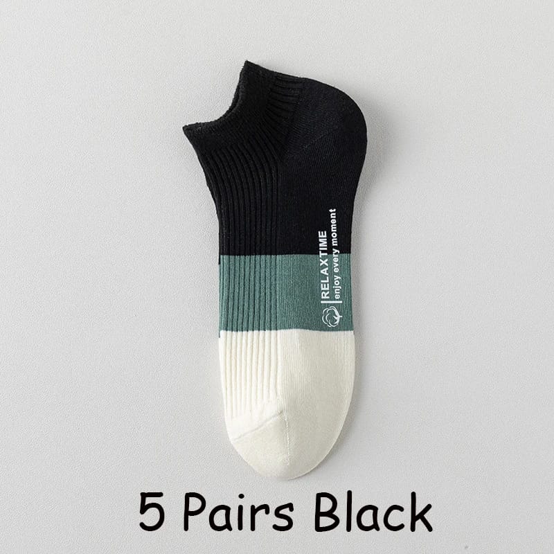 Pack 5 Pares Medias Invisibles Tobilleras Algodon Unisex