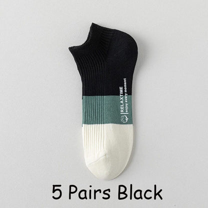 Pack 5 Pares Medias Invisibles Tobilleras Algodon Unisex