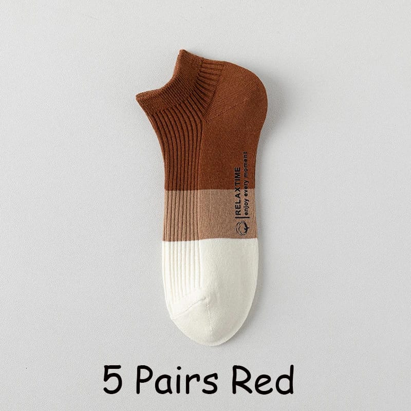 Pack 5 Pares Medias Invisibles Tobilleras Algodon Unisex