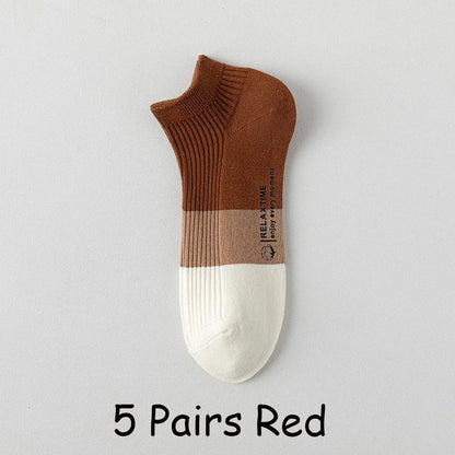 Pack 5 Pares Medias Invisibles Tobilleras Algodon Unisex