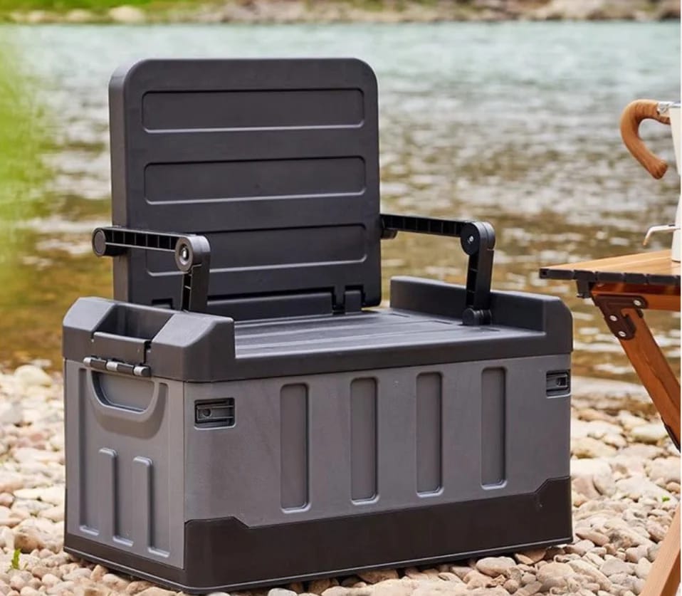 Caja De Pesca Plegable Multifunción Con Asiento Organizador Accesorios