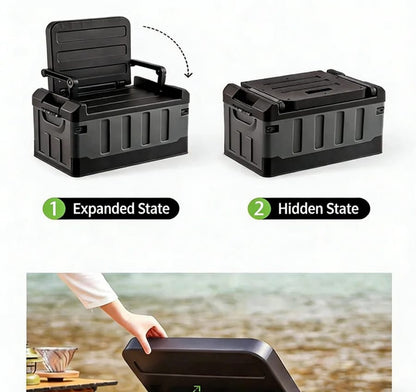 Caja De Pesca Plegable Multifunción Con Asiento Organizador Accesorios